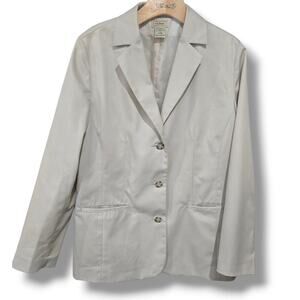 L.L. Bean women's beige lined blazer jacket - size 10